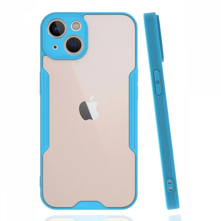 Mey İthalat®  iPhone 14 Plus Kılıf Platin Silikon - Mavi