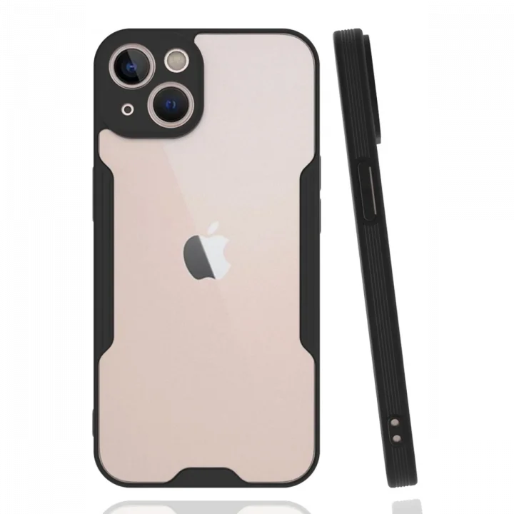 Mey İthalat®  iPhone 14 Plus Kılıf Platin Silikon - Siyah