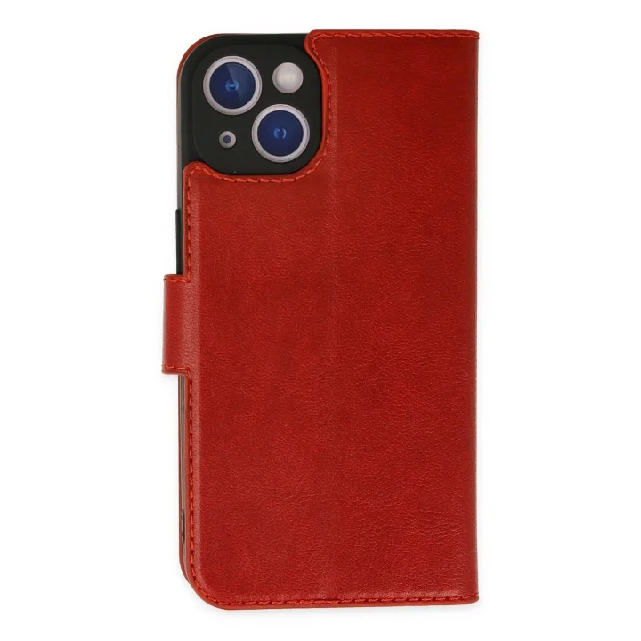 Mey İthalat®  iPhone 14 Plus Kılıf Trend S Plus Kapaklı Kılıf - Kırmızı