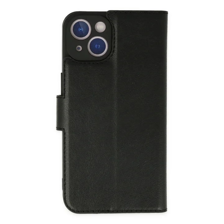 Mey İthalat®  iPhone 14 Plus Kılıf Trend S Plus Kapaklı Kılıf - Siyah