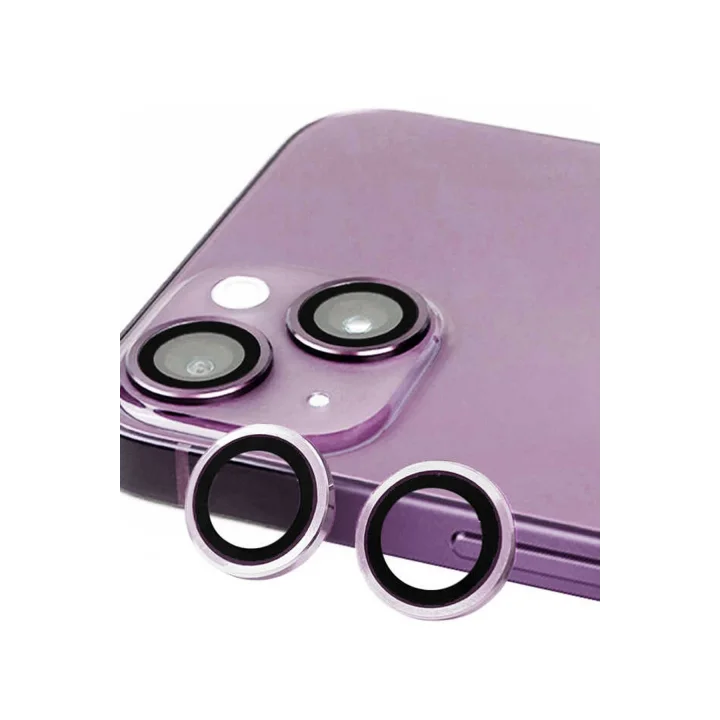 Mey İthalat®  iPhone 14 Plus Raze Metal Kamera Lens - Mor