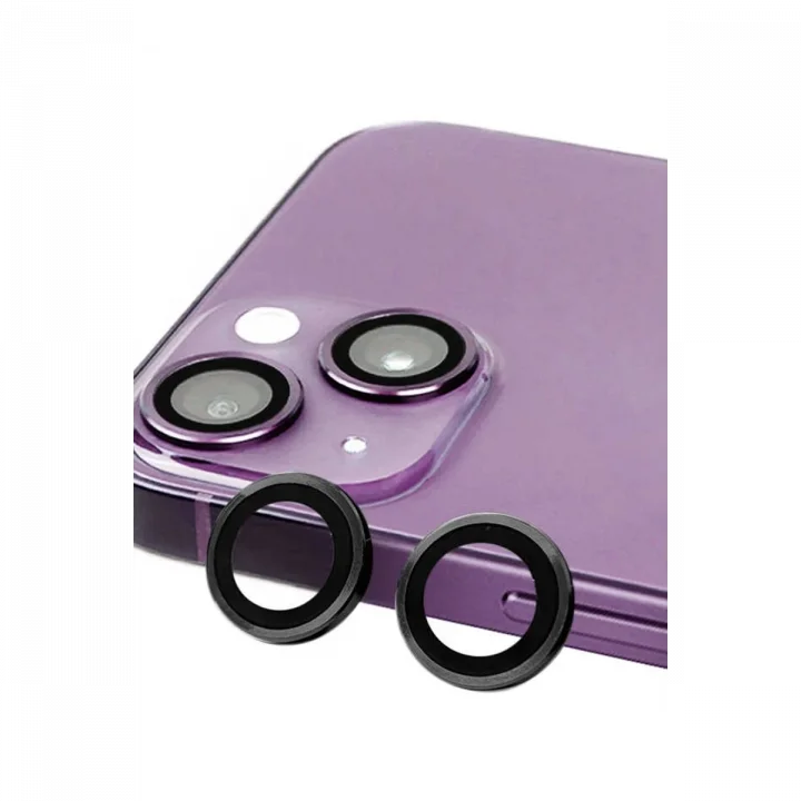 Mey İthalat®  iPhone 14 Plus Raze Metal Kamera Lens - Siyah