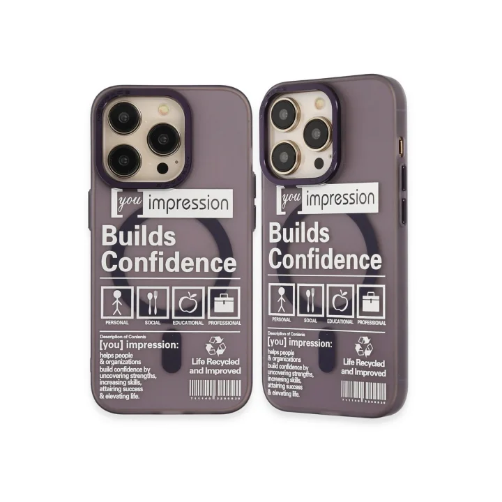 Mey İthalat®  iPhone 14 Pro Kılıf Apollo Magneticsafe Desenli Kapak - Apollo Mor - 6