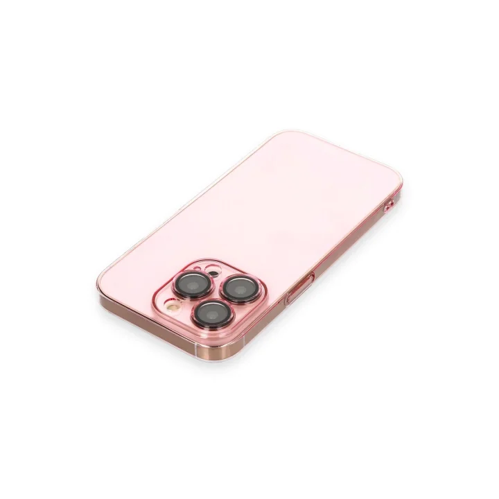 Mey İthalat®  iPhone 14 Pro Kılıf Armada Lensli Kapak - Rose Gold