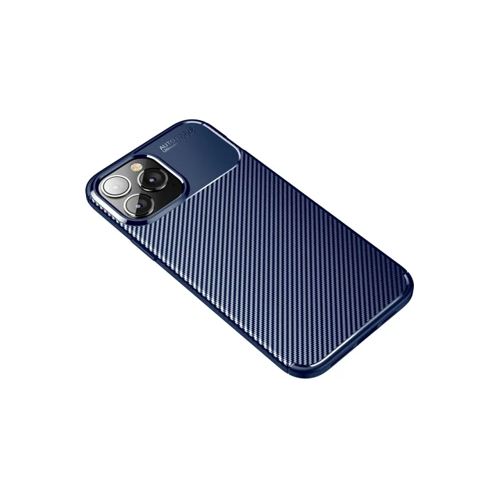 Mey İthalat®  iPhone 14 Pro Kılıf Auto Focus Karbon Kapak - Lacivert