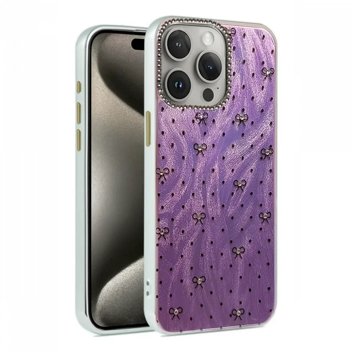 Mey İthalat®  iPhone 14 Pro Kılıf Blade Aynalı Desenli Kapak - Desen 2