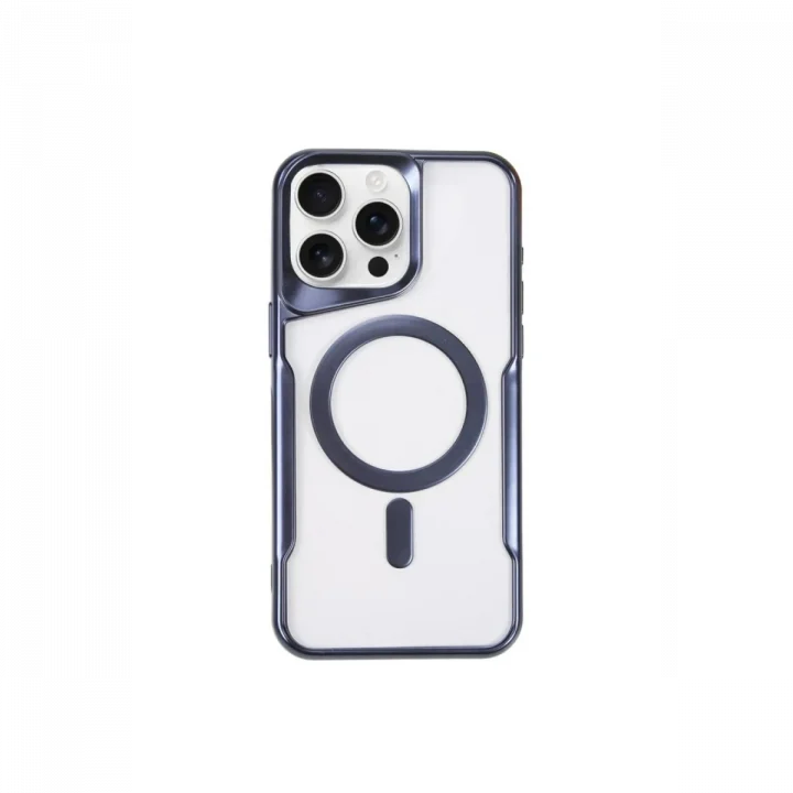 Mey İthalat®   iPhone 14 Pro Kılıf Boyi Magsafe Silikon Kapak - Lacivert