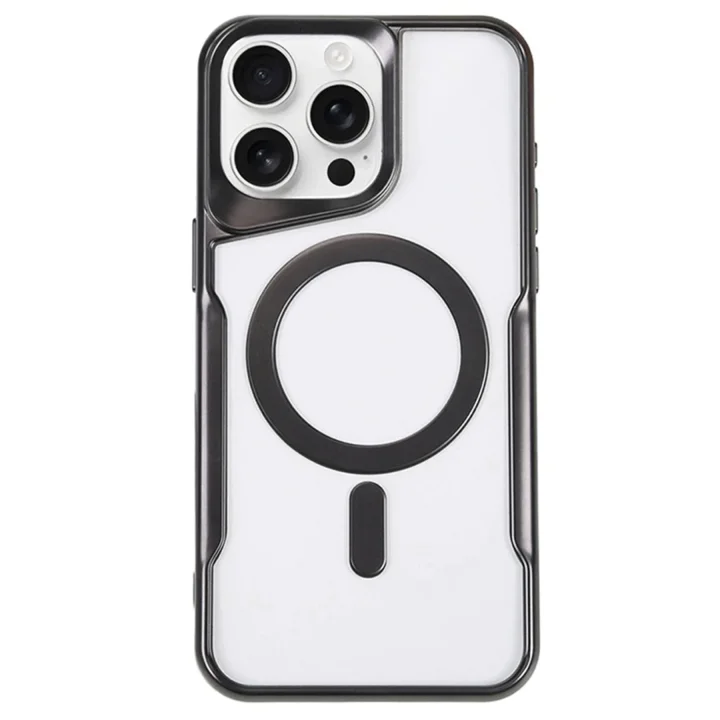 Mey İthalat®   iPhone 14 Pro Kılıf Boyi Magsafe Silikon Kapak - Siyah