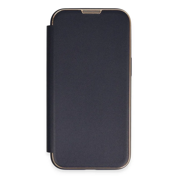 Mey İthalat®  iPhone 14 Pro Kılıf Dolpin Kapaklı - Lacivert