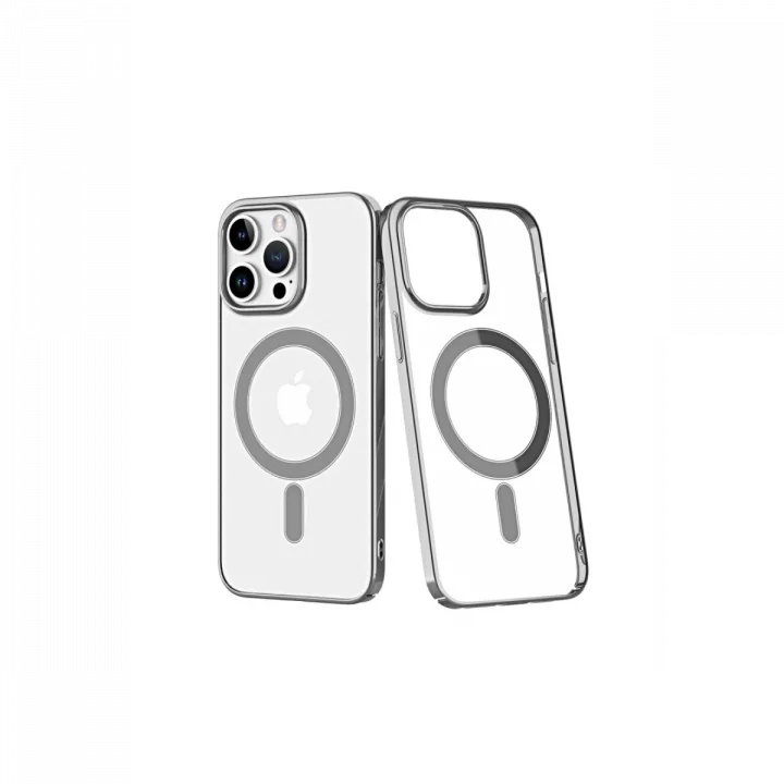 Mey İthalat®  iPhone 14 Pro Kılıf Element Magneticsafe Sert Kapak - Gümüş