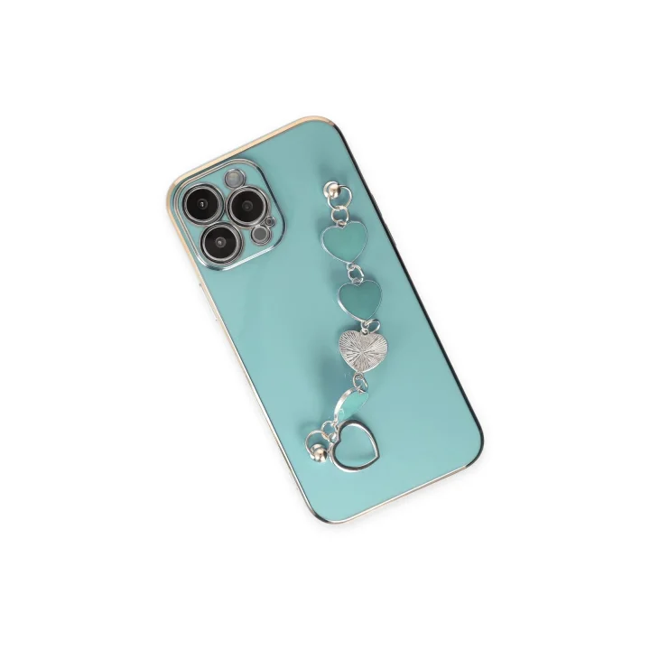 Mey İthalat®  iPhone 14 Pro Kılıf Esila Silikon - Su Yeşili