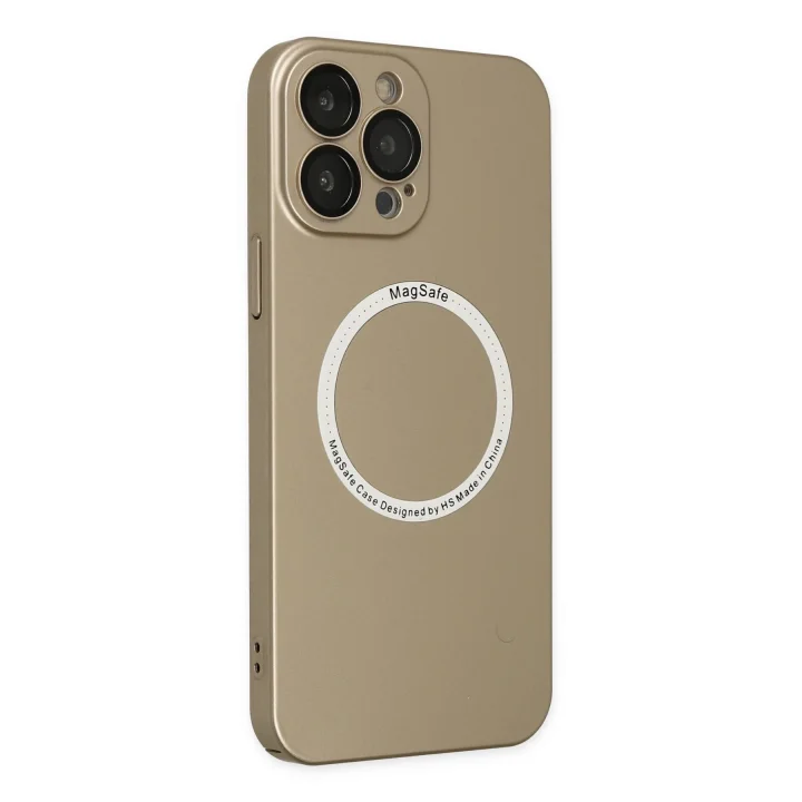 Mey İthalat®  iPhone 14 Pro Kılıf Jack Magneticsafe Lens Silikon - Gold