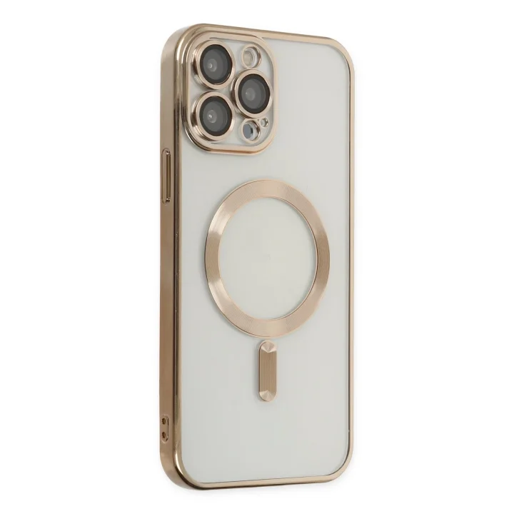 Mey İthalat®  iPhone 14 Pro Kılıf Kross Magneticsafe Kapak - Gold