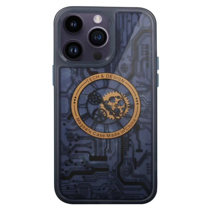 Mey İthalat®  iPhone 14 Pro Kılıf Magic Magneticsafe Silikon - Siyah