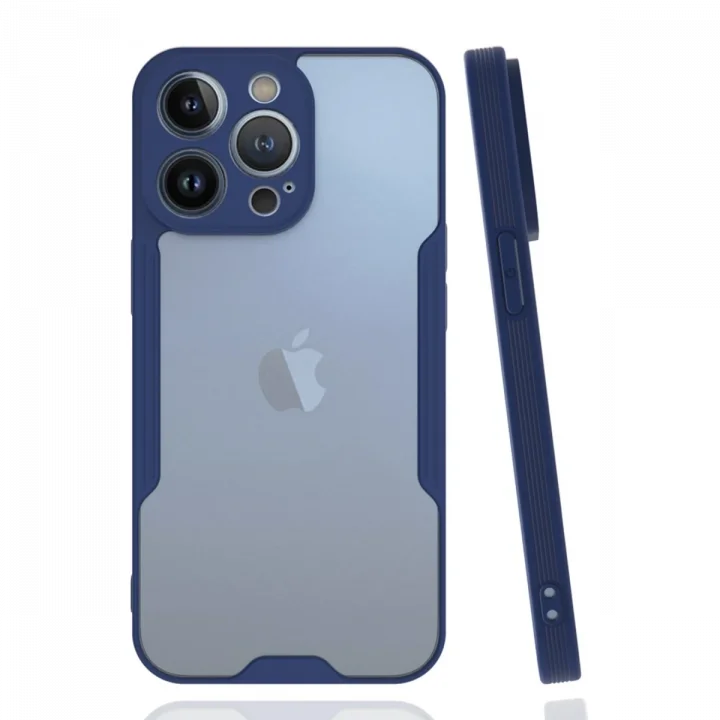 Mey İthalat®  iPhone 14 Pro Kılıf Platin Silikon - Lacivert