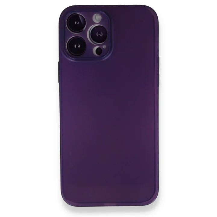 Mey İthalat®  iPhone 14 Pro Kılıf PP Ultra İnce Kapak - Mor