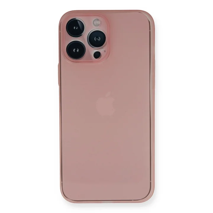 Mey İthalat®  iPhone 14 Pro Kılıf PP Ultra İnce Kapak - Pembe