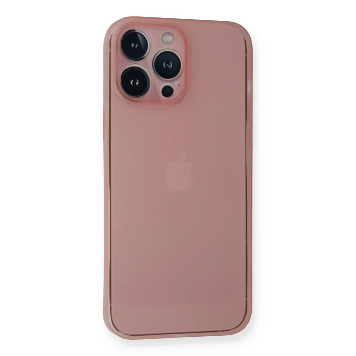 Mey İthalat®  iPhone 14 Pro Kılıf PP Ultra İnce Kapak - Pembe