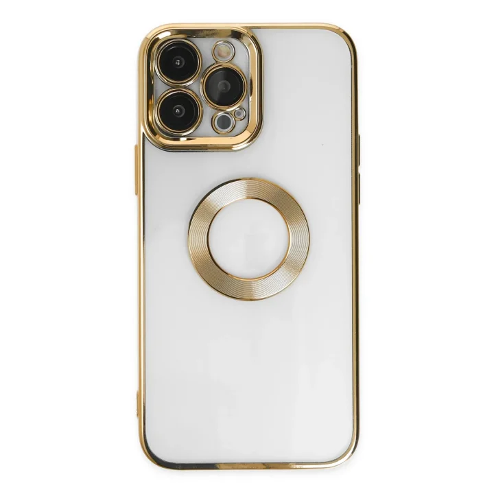 Mey İthalat®  iPhone 14 Pro Kılıf Slot Silikon - Gold