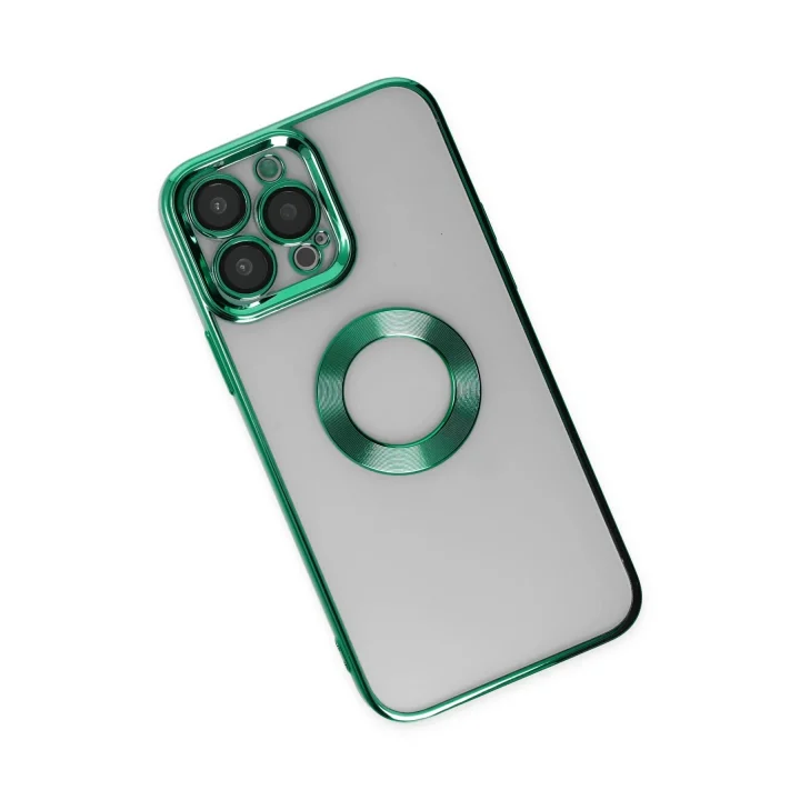 Mey İthalat®  iPhone 14 Pro Kılıf Slot Silikon - Köknar Yeşili