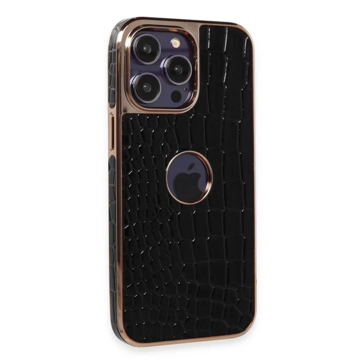 Mey İthalat®  iPhone 14 Pro Kılıf Snake Kapak - Siyah