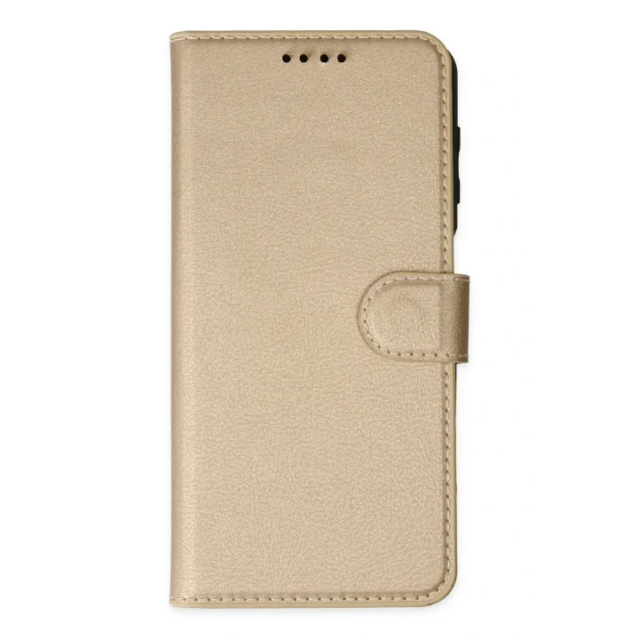 Mey İthalat®  iPhone 14 Pro Kılıf Trend S Plus Kapaklı Kılıf - Gold