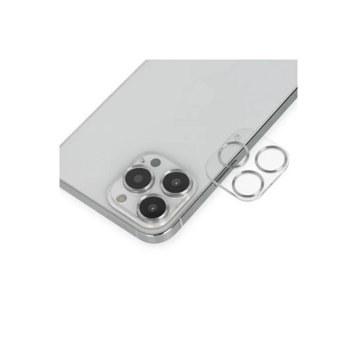 Mey İthalat®  iPhone 14 Pro Max Band Metal Kamera Lens - Gümüş