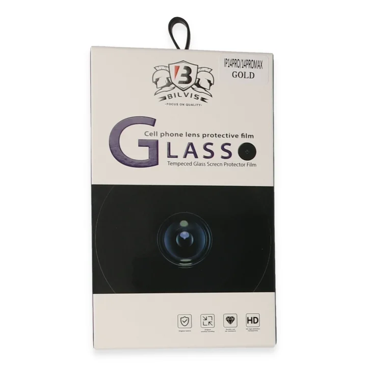 Mey İthalat®  iPhone 14 Pro Max Bilvis Titan Kamera Lens - Gold