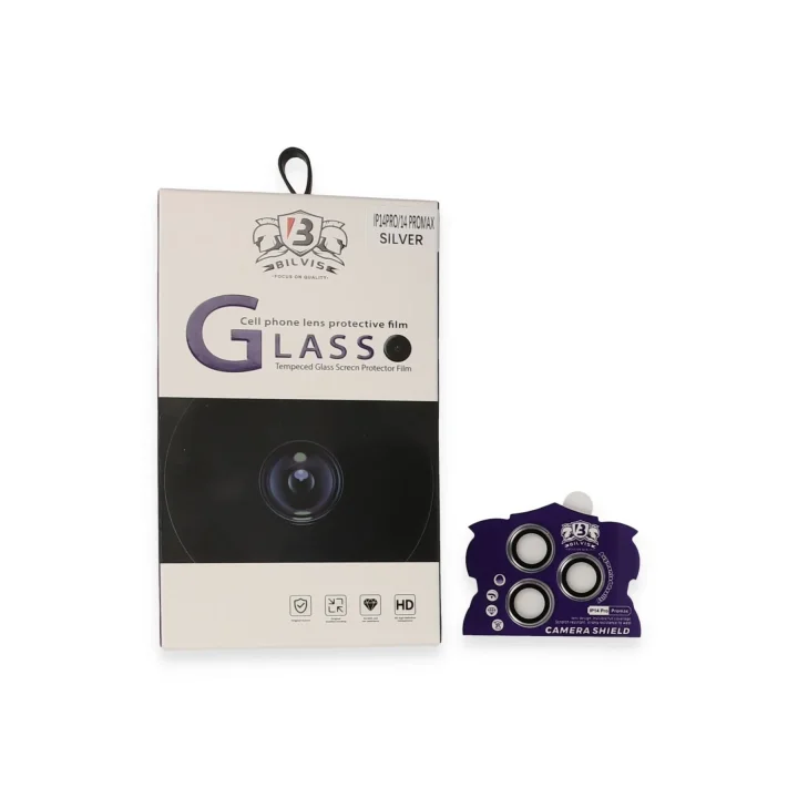 Mey İthalat®  iPhone 14 Pro Max Bilvis Titan Kamera Lens - Gümüş