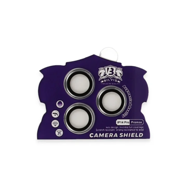 Mey İthalat®  iPhone 14 Pro Max Bilvis Titan Kamera Lens - Gümüş