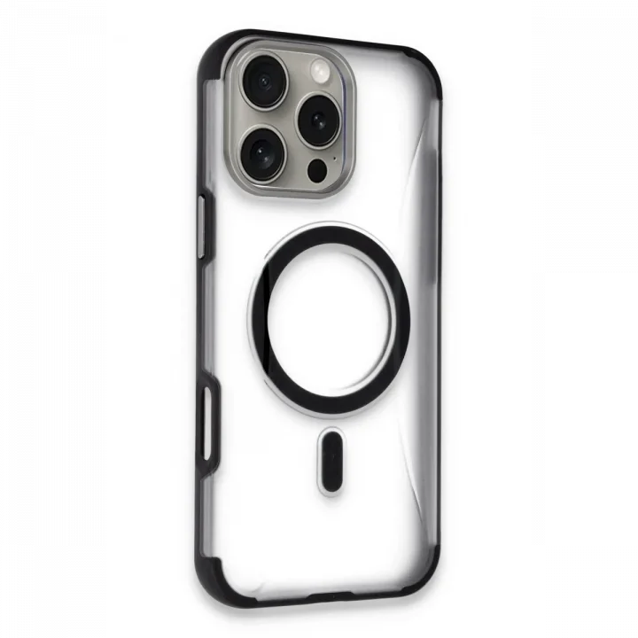 Mey İthalat®   iPhone 14 Pro Max Hilton Magsafe Kapak - Siyah