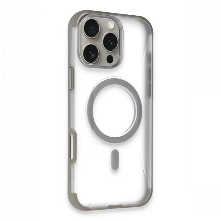Mey İthalat®   iPhone 14 Pro Max Hilton Magsafe Kapak - Titan Gri