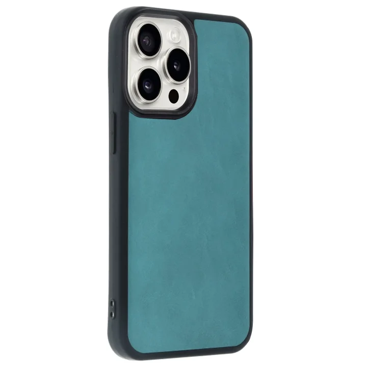 Mey İthalat®  iPhone 14 Pro Max Kılıf Aras Deri Kapak - Açık Yeşil