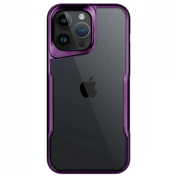 Mey İthalat®   iPhone 14 Pro Max Kılıf Boyi Silikon Kapak - Derin Mor