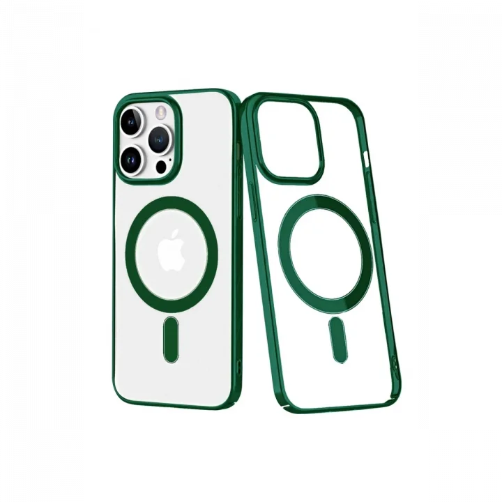 Mey İthalat®  iPhone 14 Pro Max Kılıf Element Magneticsafe Sert Kapak - Köknar Yeşili