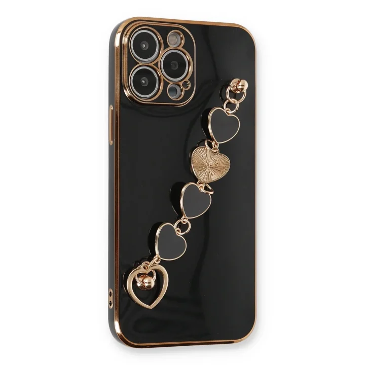 Mey İthalat®  iPhone 14 Pro Max Kılıf Esila Silikon - Siyah