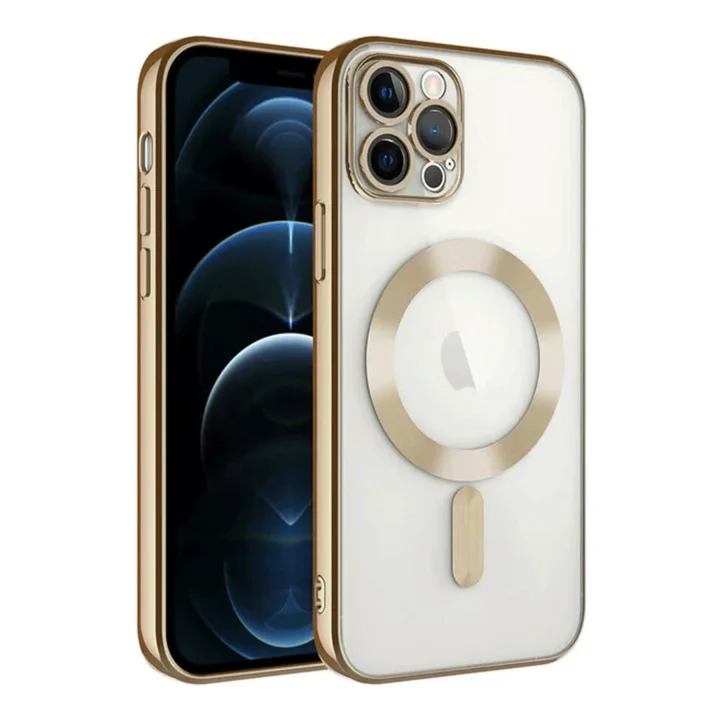 Mey İthalat®   iPhone 14 Pro Max Kılıf Kross Magneticsafe Kapak - Gold