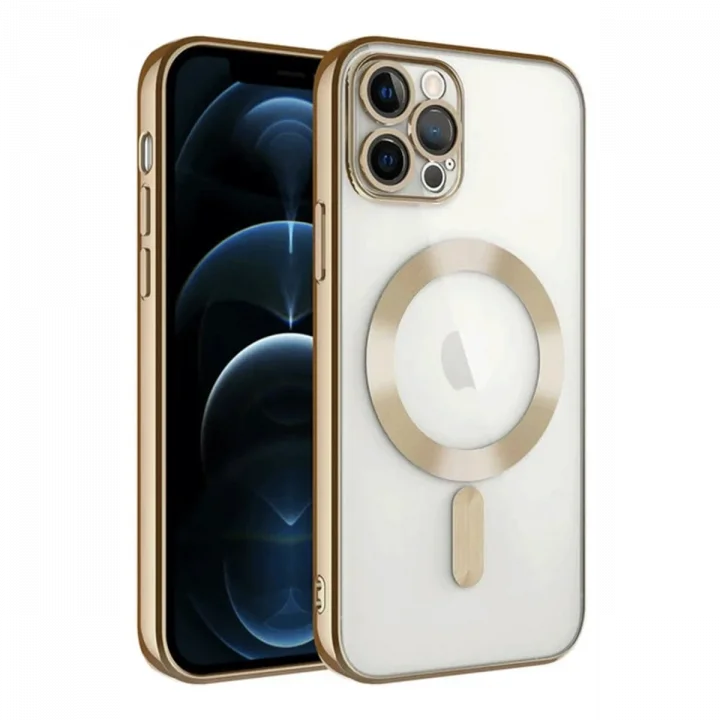 Mey İthalat®   iPhone 14 Pro Max Kılıf Kross Magneticsafe Kapak - Gold