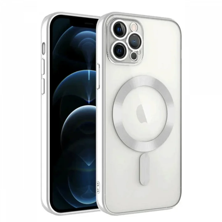 Mey İthalat®  iPhone 14 Pro Max Kılıf Kross Magneticsafe Kapak - Gümüş