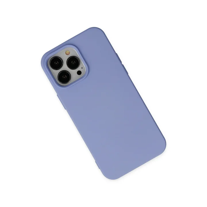 Mey İthalat®  iPhone 14 Pro Max Kılıf Nano içi Kadife Silikon - Lila