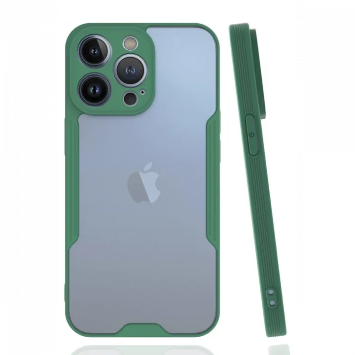 Mey İthalat®  iPhone 14 Pro Max Kılıf Platin Silikon - Yeşil