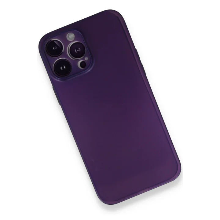 Mey İthalat®  iPhone 14 Pro Max Kılıf PP Ultra İnce Kapak - Mor