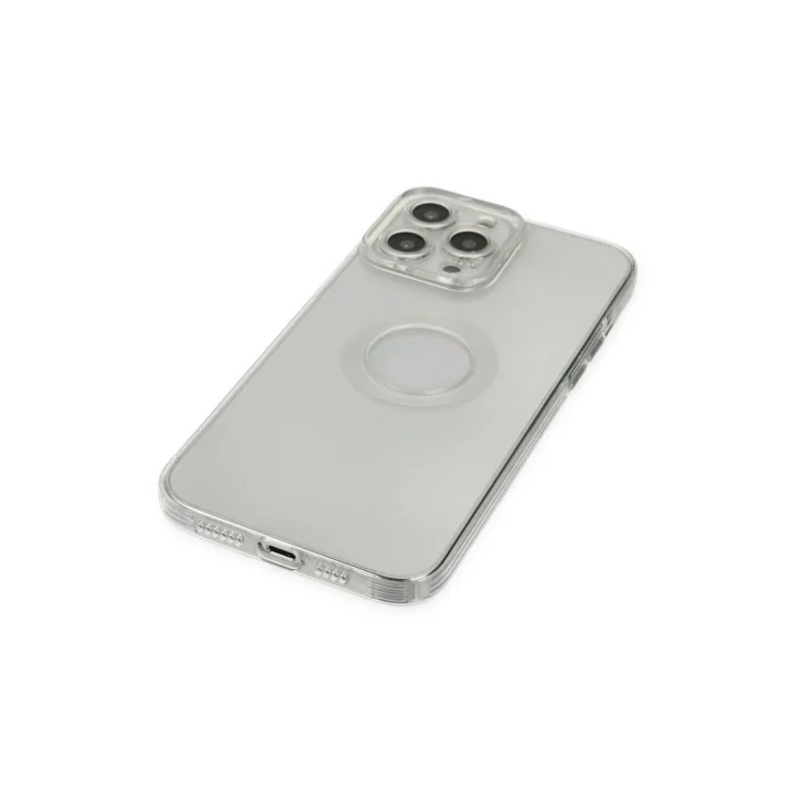 Mey İthalat®   iPhone 14 Pro Max Kılıf Santa Lens Silikon - Şeffaf