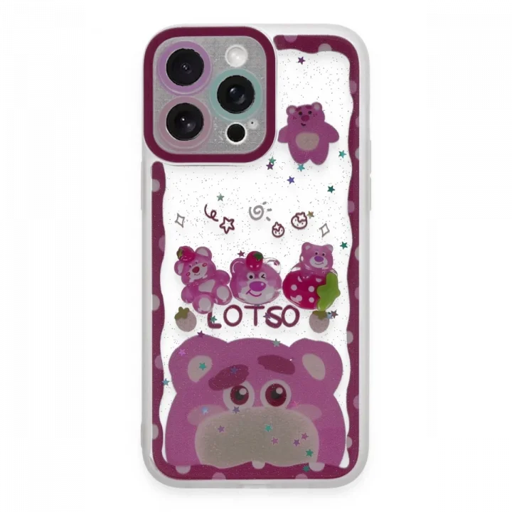 Mey İthalat®   iPhone 14 Pro Max Kılıf Sweet Desenli Silikon Kapak - Pembe