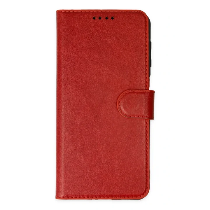 Mey İthalat®  iPhone 14 Pro Max Kılıf Trend S Plus Kapaklı Kılıf - Kırmızı