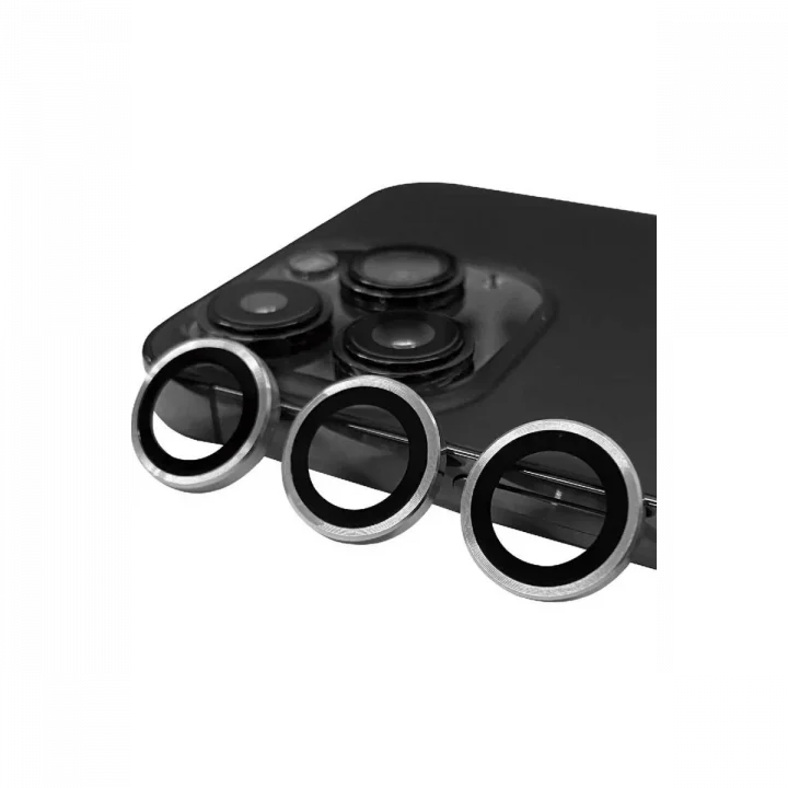 Mey İthalat®  iPhone 14 Pro Max Raze Metal Kamera Lens - Gümüş