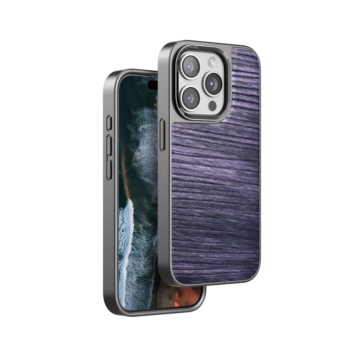 Mey İthalat®  iPhone 14 Pro Max Wave Kapak - Derin Mor