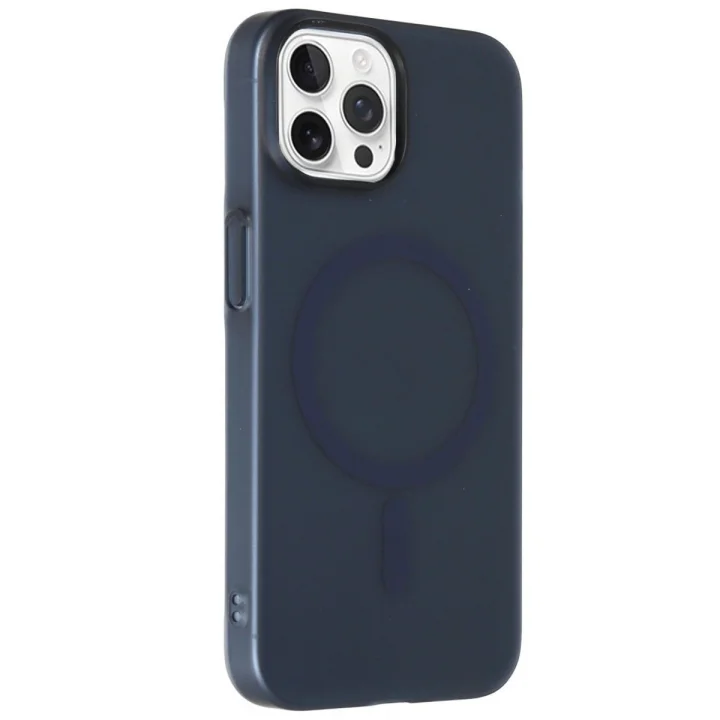 Mey İthalat®  iPhone 14 Pro Tuna PC Slim Magsafe Kapak - Lacivert