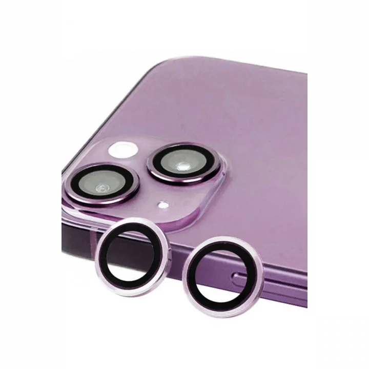 Mey İthalat®  iPhone 14 Raze Metal Kamera Lens - Mor
