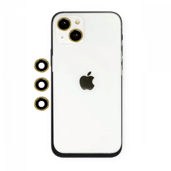 Mey İthalat®  iPhone 14 Shine Kamera Lens - Gold